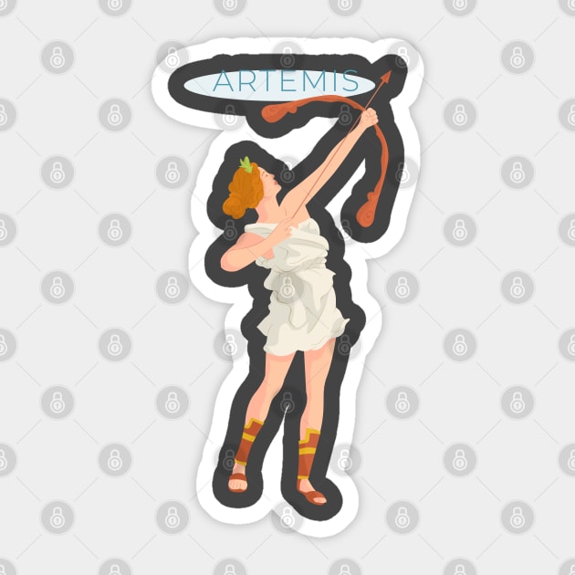 Artemis Greek Mythology Sticker by MimicGaming